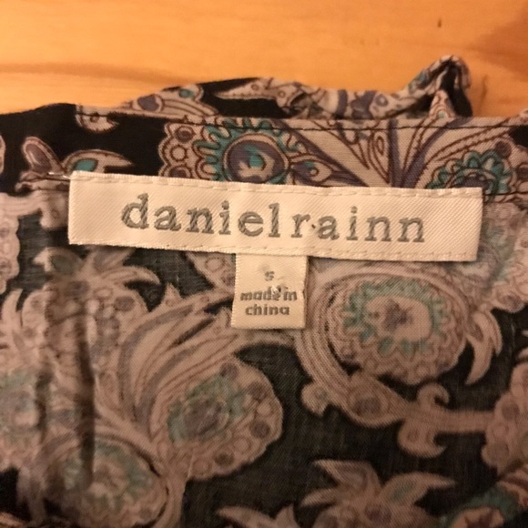 Daniel Rainn Purple Black Boho Peplum Top, EUC, S - Picture 4 of 16